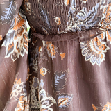 Smocked Bodice Paisley Top