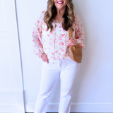 Ruffle Collar Peasant Blouse - The 308 Boutique