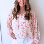 Ruffle Collar Peasant Blouse - The 308 Boutique