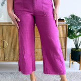 Topaz High Rise Wide Leg Pant w/ Porkchop Pockets