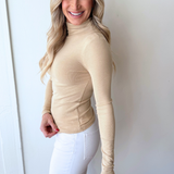 Knit Mock Neck Long Sleeve Top