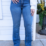 Kelly High Rise Fab Ab Ankle Flare Inset Leg