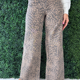 Marli Denim Leopard Pant - The 308 Boutique
