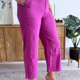 Topaz High Rise Wide Leg Pant w/ Porkchop Pockets