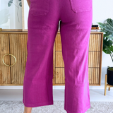 Topaz High Rise Wide Leg Pant w/ Porkchop Pockets