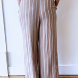 Stripe Linen Mix Trousers