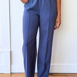 Front Seam Elastic Waist Pants