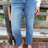 Avery High Rise Fab Ab Easy Straight Leg Raw Hem