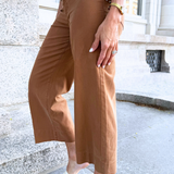 High Rise Crop Wide Leg