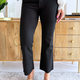 Kelsey High Rise Ankle Flare With Raw Hem