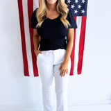 Stella High Rise Fab Ab Flare Front Pin Tuck