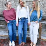 Center Seam Boat Neck Sweater - The 308 Boutique