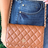 Quilted Flap Rectangle Crossbody