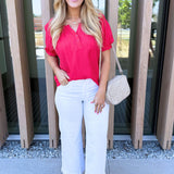 Stride Crop Wide Leg w/ Embroidered Hem 28”