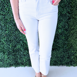 Kelsey High Rise Ankle Flare With Raw Hem