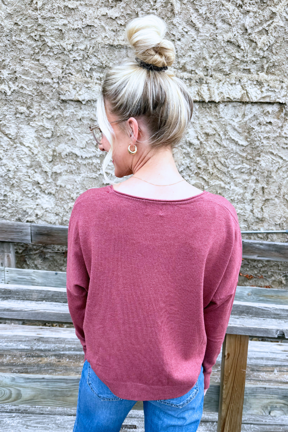 Center Seam Boat Neck Sweater - The 308 Boutique
