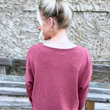 Center Seam Boat Neck Sweater - The 308 Boutique
