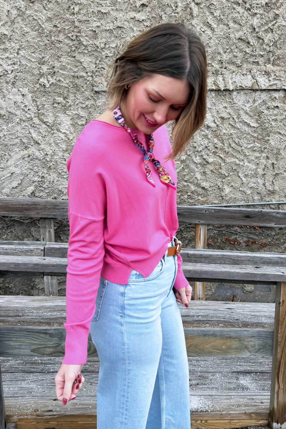 Center Seam Boat Neck Sweater - The 308 Boutique