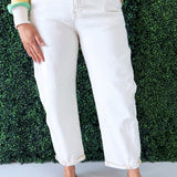 High Rise Relaxed Barrel Cuffed Pants