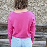 Center Seam Boat Neck Sweater - The 308 Boutique