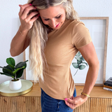 Langley Short Sleeve Rib Top