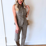 Crew Neck Split Front Vest
