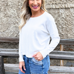 Center Seam Boat Neck Sweater - The 308 Boutique