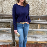 Center Seam Boat Neck Sweater - The 308 Boutique