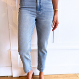 HR Liv Relaxed Crop Skinny w/ Wide Hem 27 Inseam
