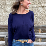 Center Seam Boat Neck Sweater - The 308 Boutique