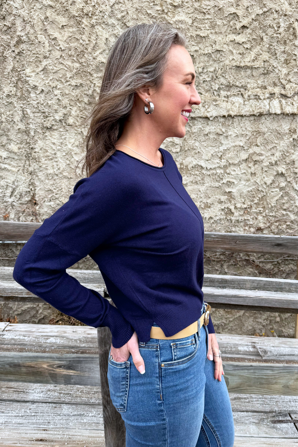 Center Seam Boat Neck Sweater - The 308 Boutique