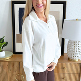 Quarter Zip Mock Neck Pullover