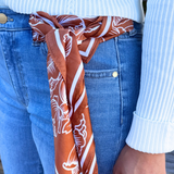 Paisley Lace Print Satin Square Scarf