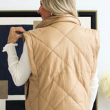 Quilted Button Vest