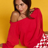 Alina Off Shoulder Cropped Sweatshirt