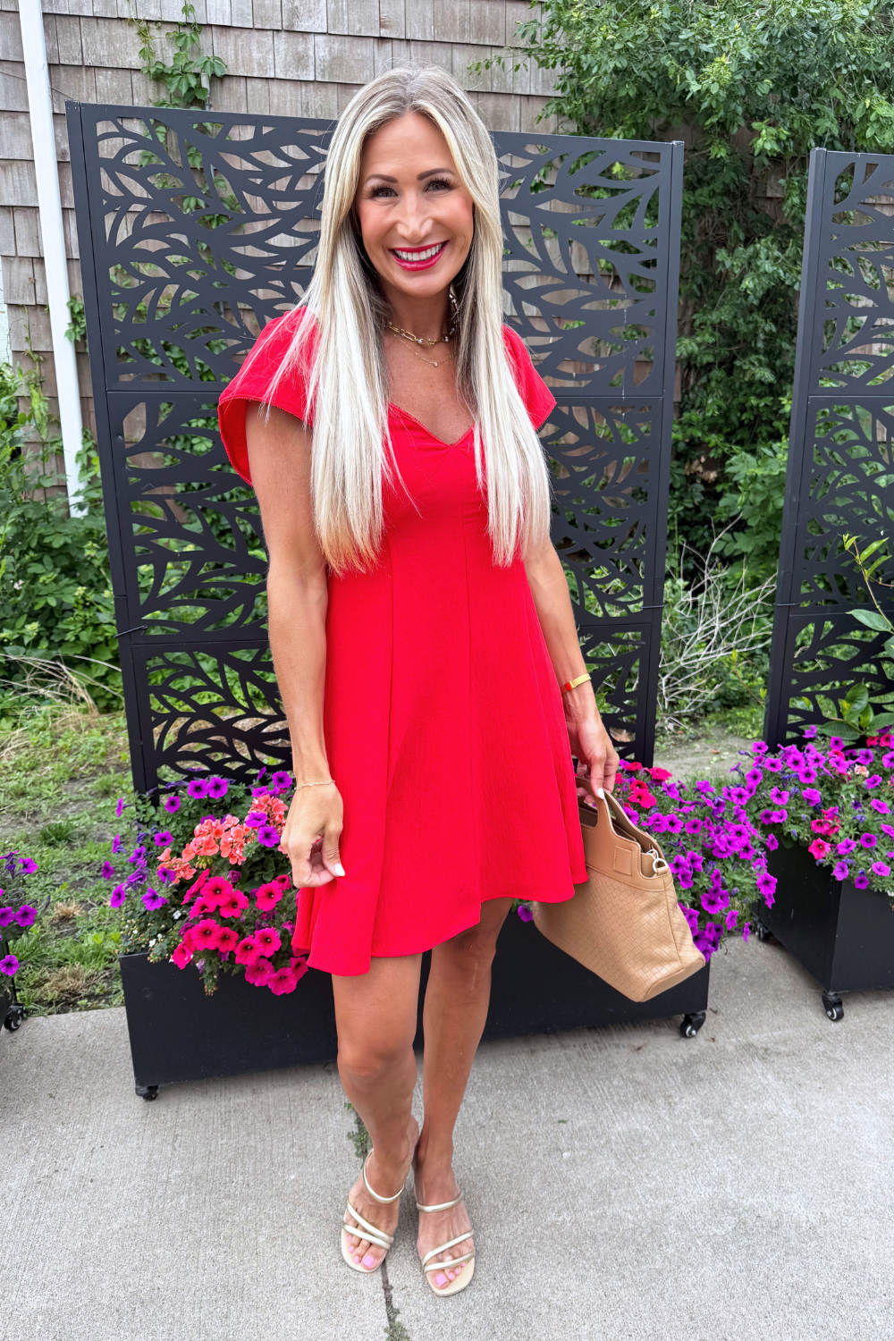 cap sleeve red dress Tricia Cap SleeveMini Dress Red Floral