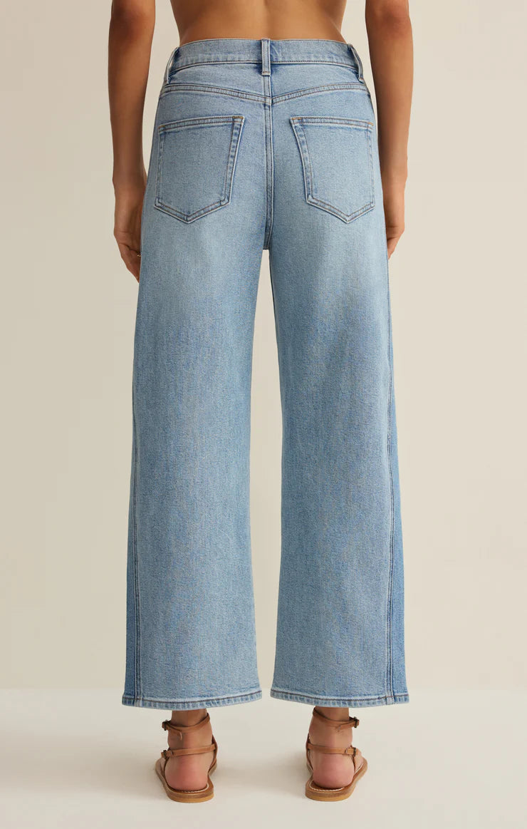 Luna High Rise Crop Bowed Denim - The 308 Boutique