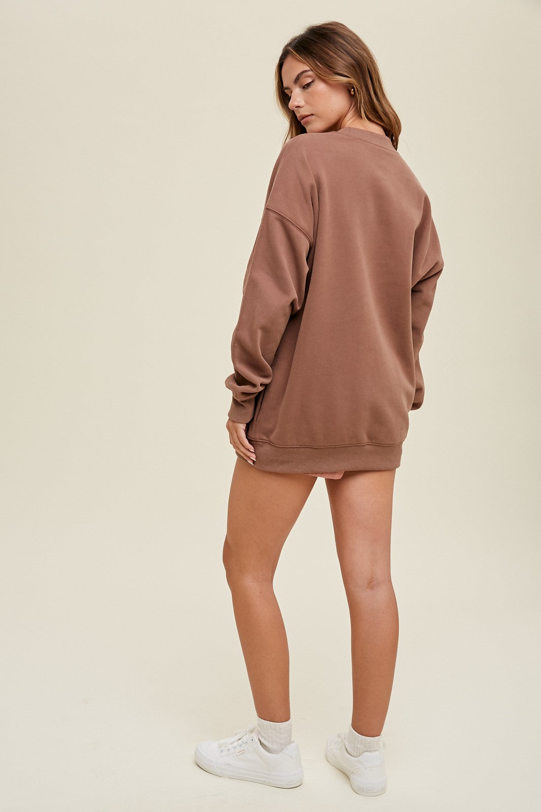 Long Solid Everyday Pullover