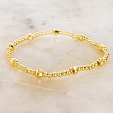 Gold Dipped Ball Beaded Bracelet with Faceted Beads - The 308 Boutique