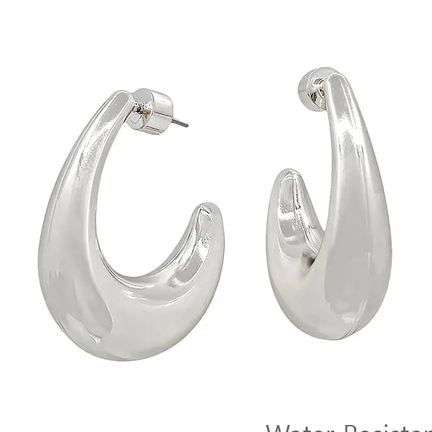 Water Resistant Thick Teardrop Earring