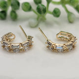 Double Layered CZ Hoops