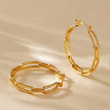 Large Vintage Plain Gold Hoop Earrings