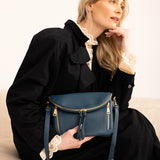 Aubree Flapover Multi-Compartment Crossbody Bag