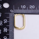 Oblong Huggie Hoop Earrings