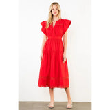 V Neck Maxi Dress