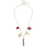 Nebraska Huskers Paper Clip Charm Necklace