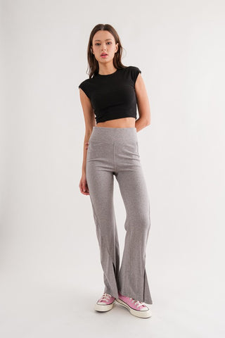 Open Leg Front Active Wear Pants