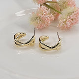 X-Cross Hoop Earrings