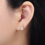 Teardrop Bezel Studs