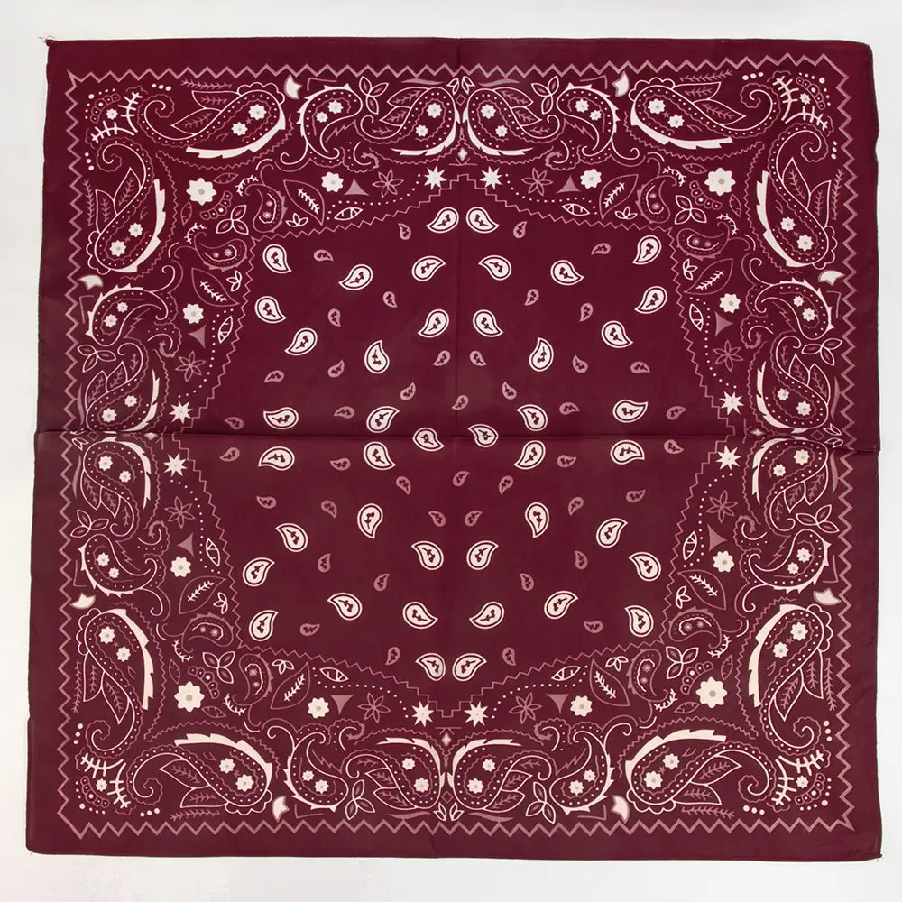 Paisley Print Satin Square Scarf